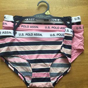 U.S. Polo Assn. Women's Microfiber Hipster Panty Underwear, 3-Pack, Sizes S- 3XL 